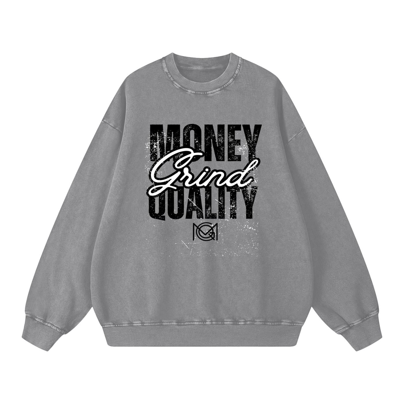MGQ Acid Wash Oversize Sweatshirt - 360 GSM