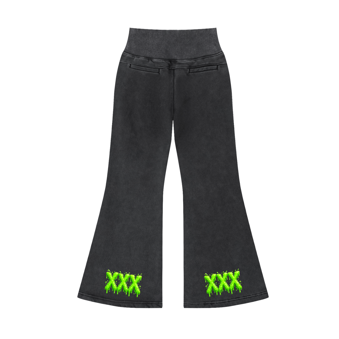 MGQ Women Vintage Washed Flared Fleece Pants