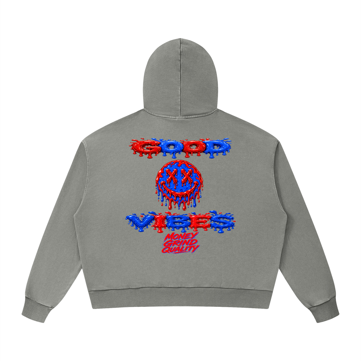 MGQ Unisex Mineral Wash Boxy Hoodie