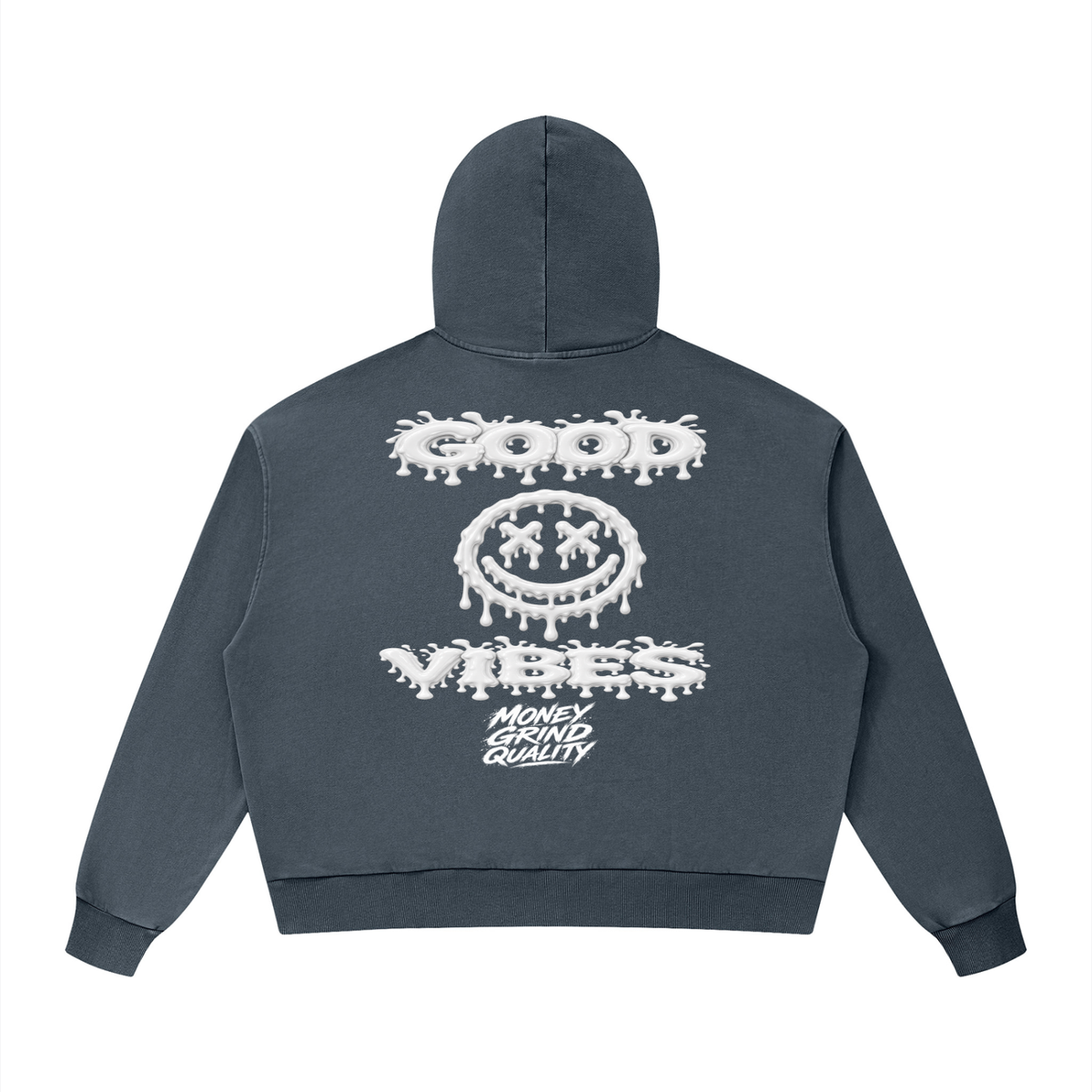 MGQ Unisex Mineral Wash Boxy Hoodie