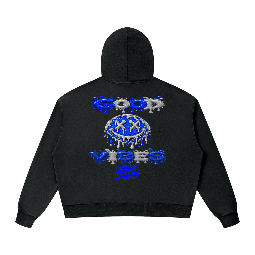 MGQ Unisex Mineral Wash Boxy Hoodie
