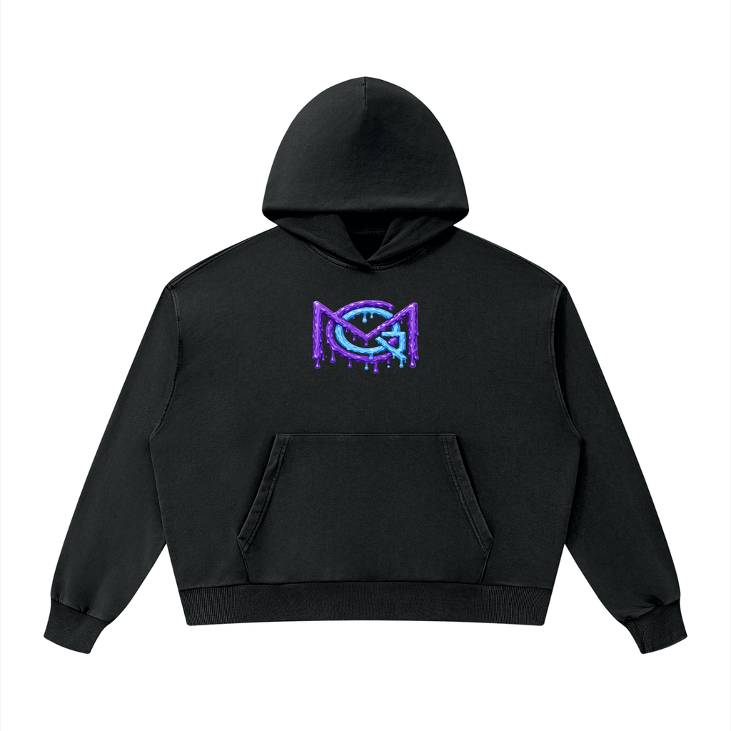 MGQ Unisex Mineral Wash Boxy Hoodie
