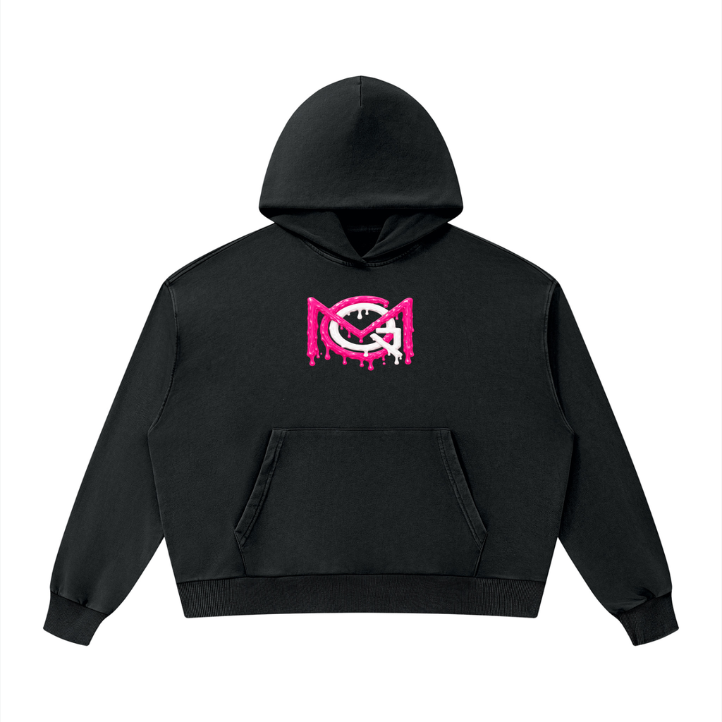 MGQ Unisex Mineral Wash Boxy Hoodie