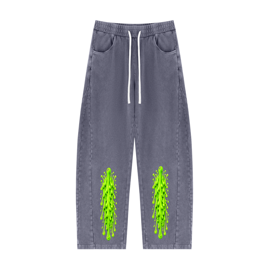 MGQ Unisex Mineral Wash Barrel Sweatpants