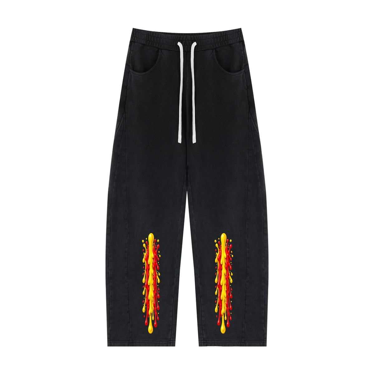 MGQ Unisex Mineral Wash Barrel Sweatpants
