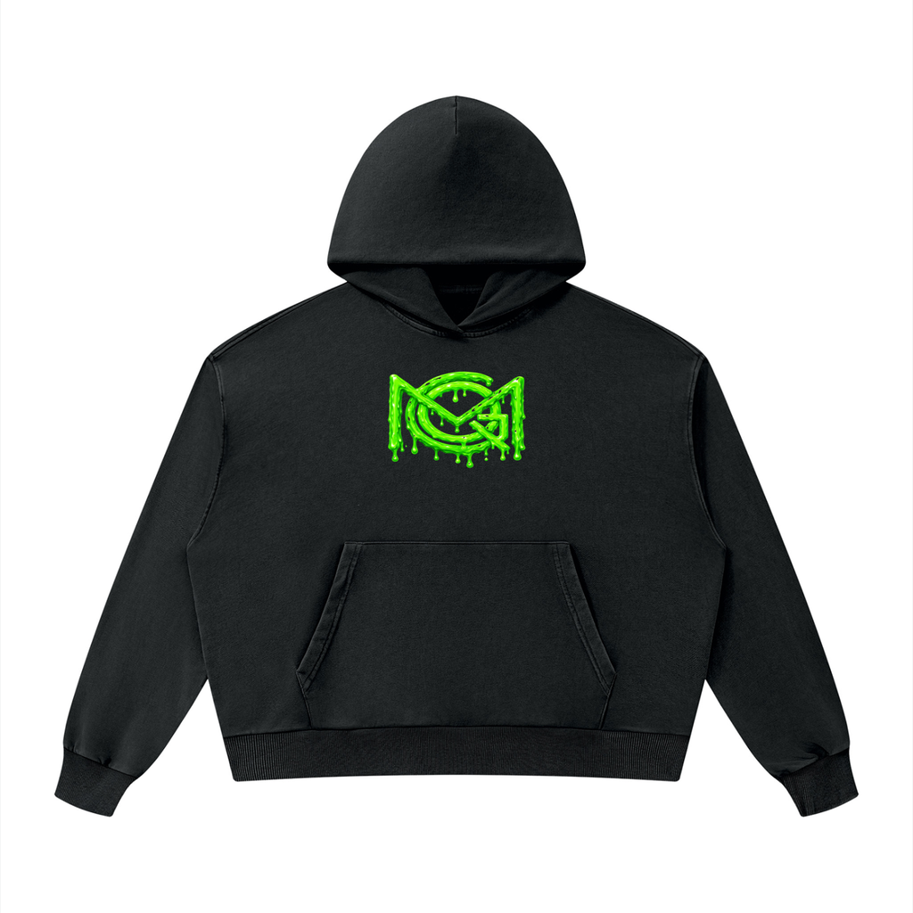 MGQ Unisex Mineral Wash Boxy Hoodie