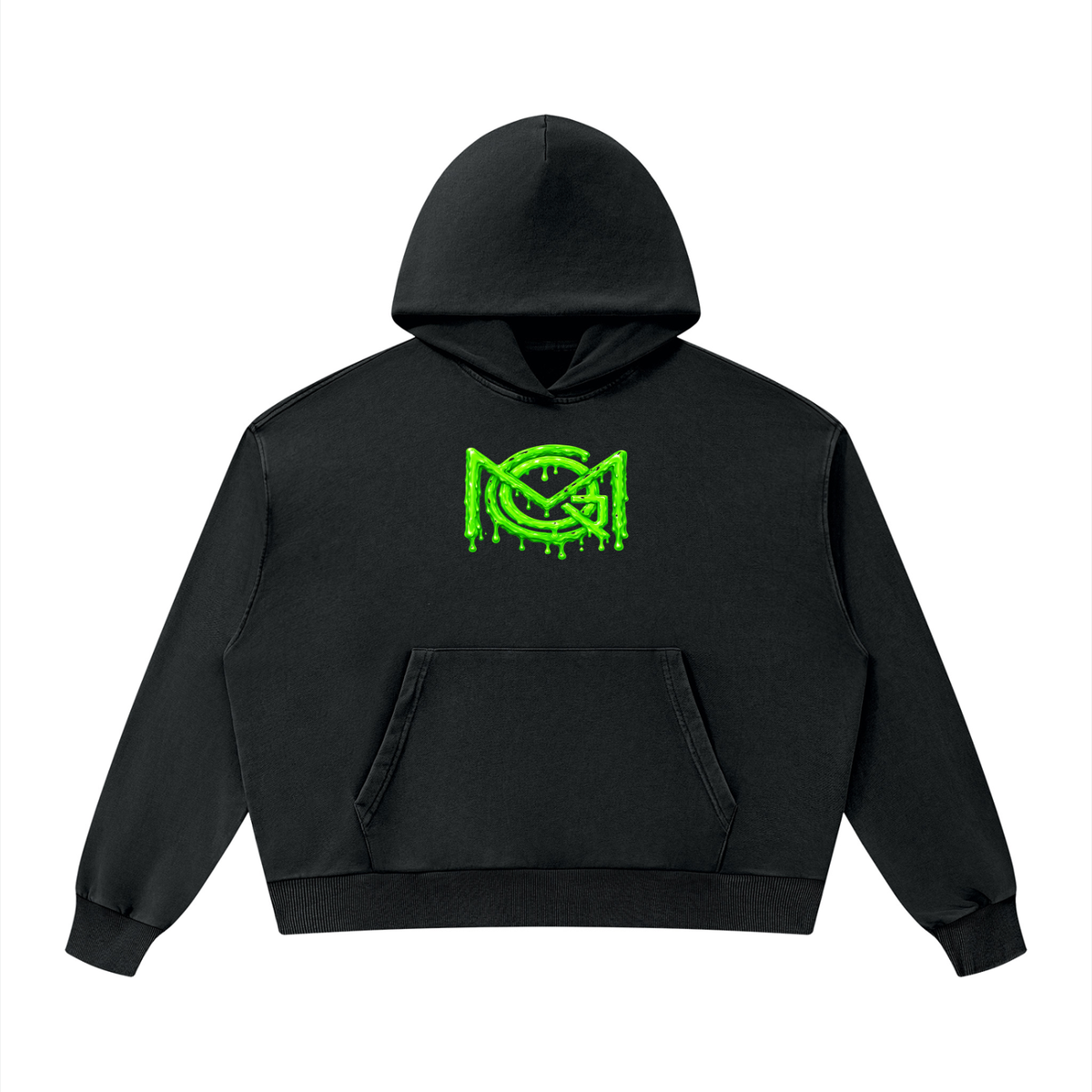 MGQ Unisex Mineral Wash Boxy Hoodie
