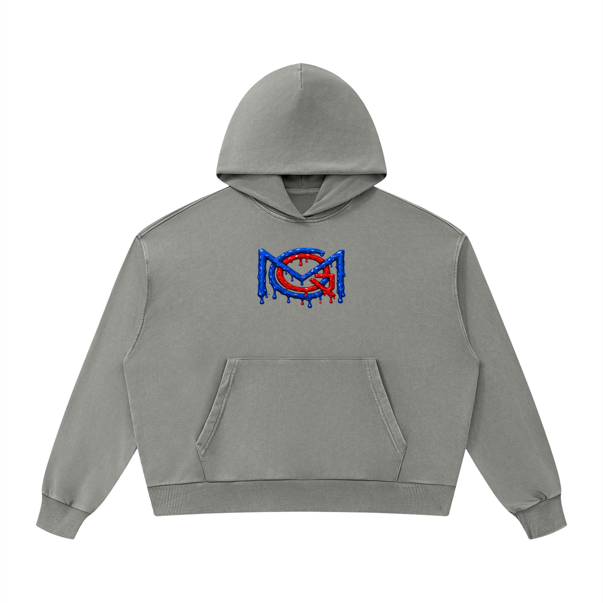 MGQ Unisex Mineral Wash Boxy Hoodie