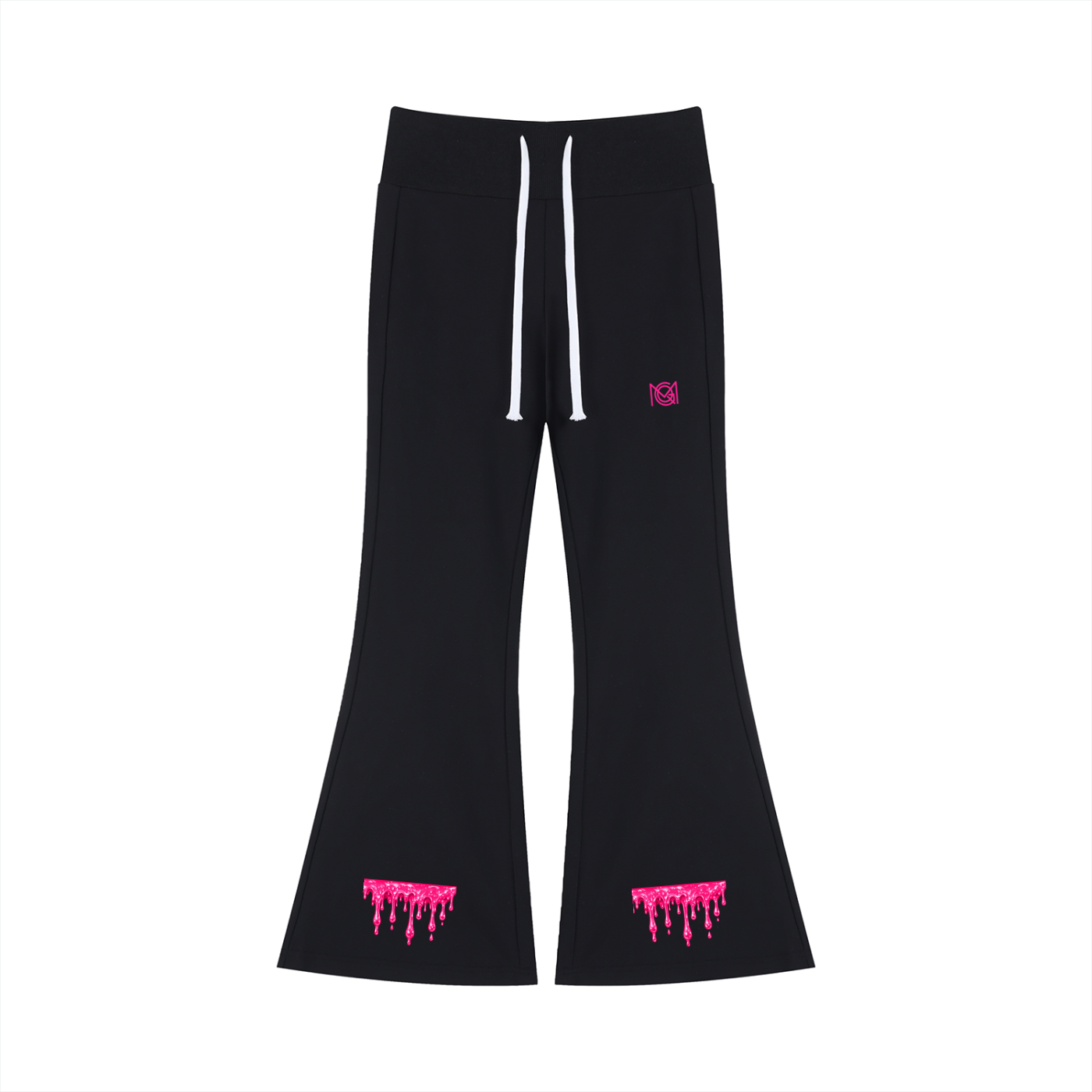 MGQ Women's Drawstring Flared Leg Pants