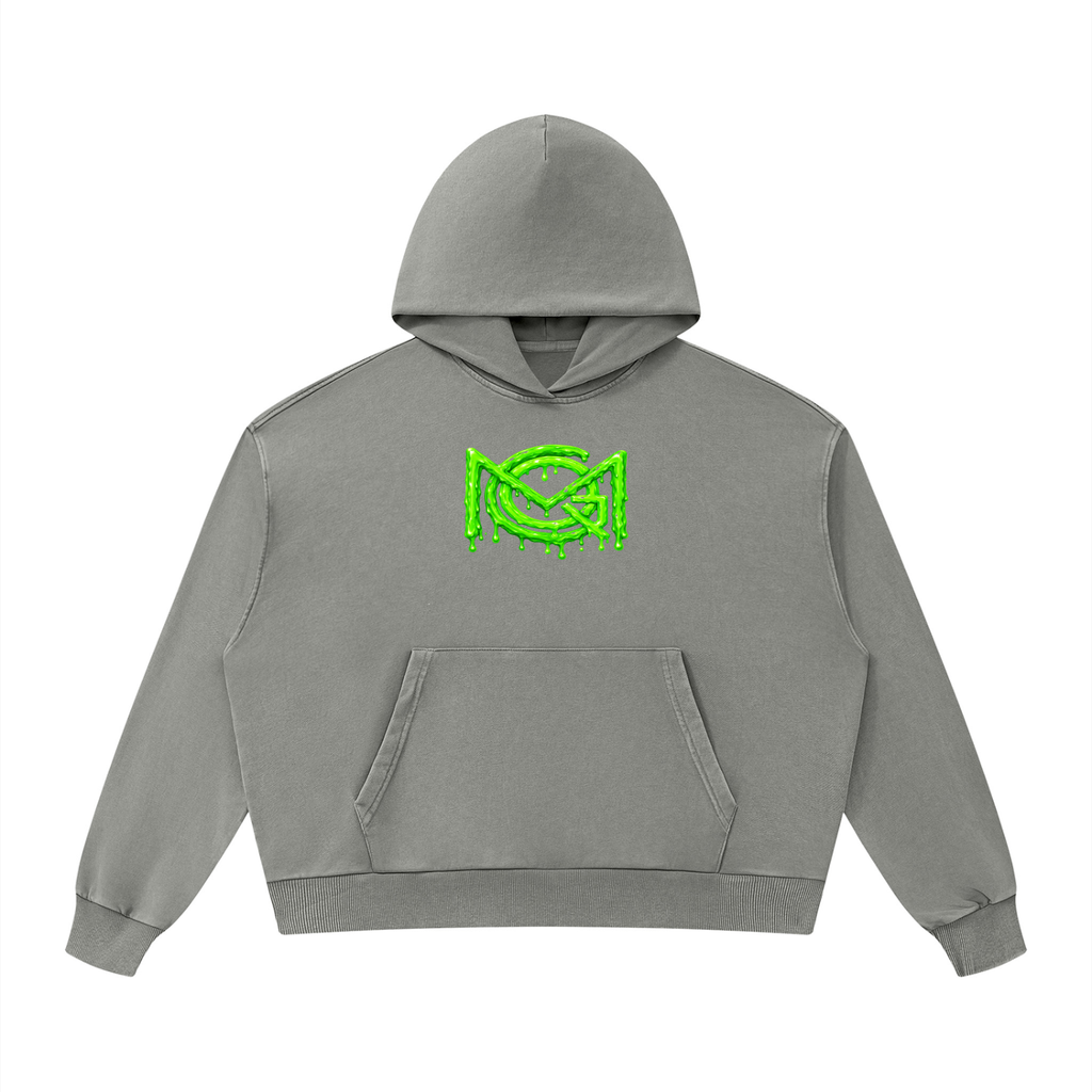 MGQ Unisex Mineral Wash Boxy Hoodie