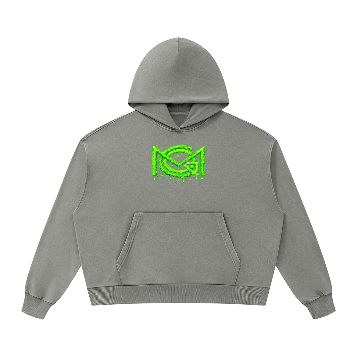 MGQ Unisex Mineral Wash Boxy Hoodie