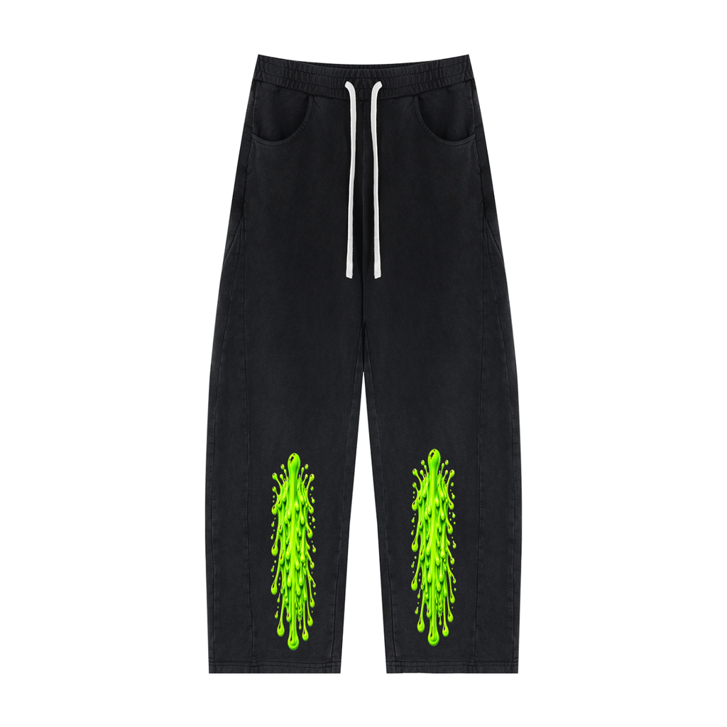 MGQ Unisex Mineral Wash Barrel Sweatpants