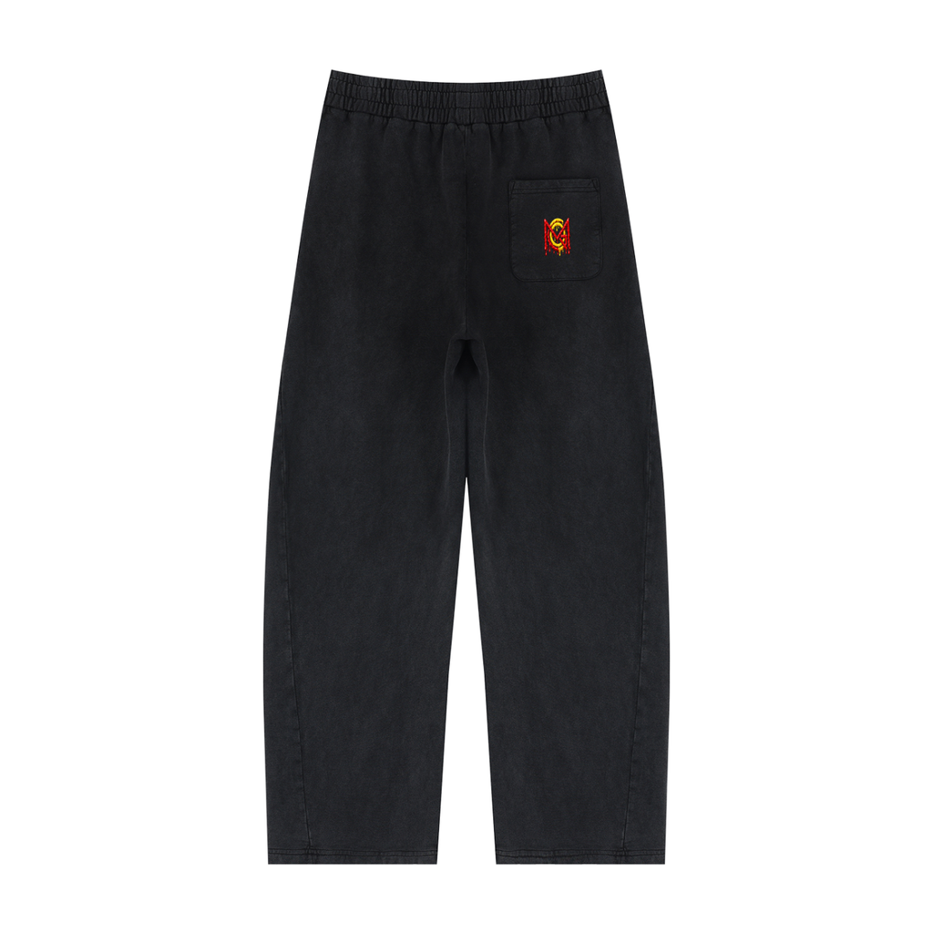 MGQ Unisex Mineral Wash Barrel Sweatpants