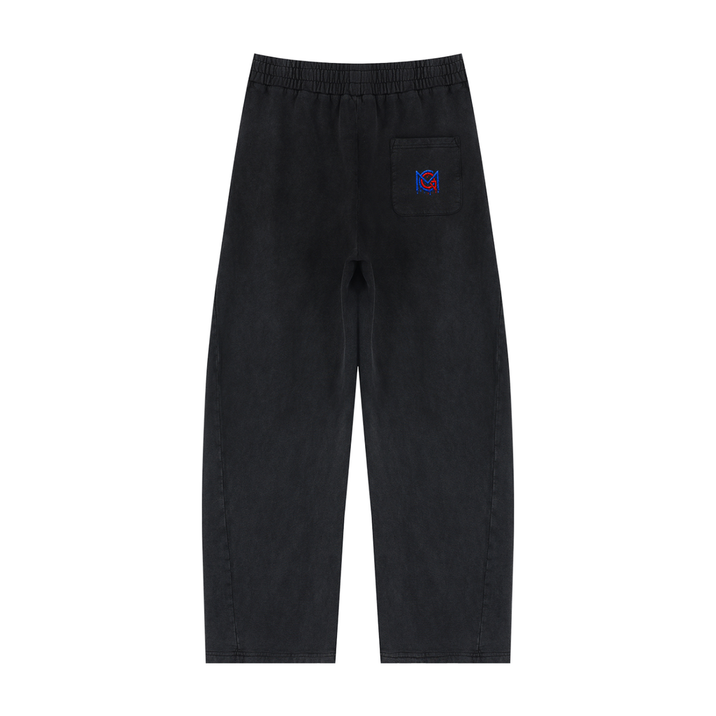 MGQ Unisex Mineral Wash Barrel Sweatpants