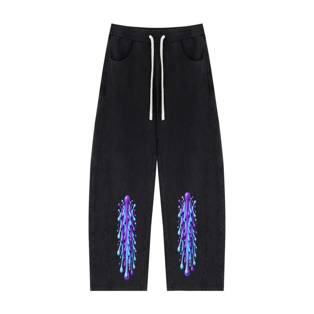 MGQ Unisex Mineral Wash Barrel Sweatpants