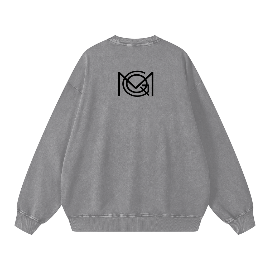 MGQ Acid Wash Oversize Sweatshirt - 360 GSM
