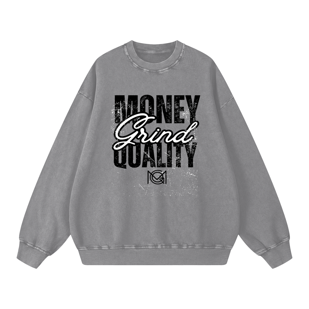 MGQ Acid Wash Oversize Sweatshirt - 360 GSM