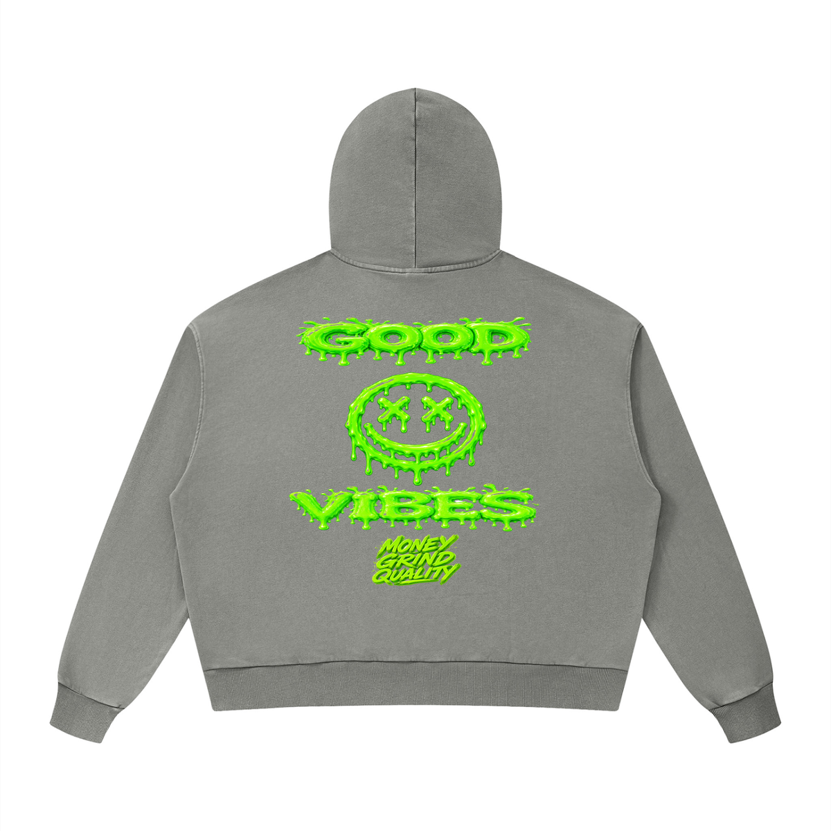 MGQ Unisex Mineral Wash Boxy Hoodie