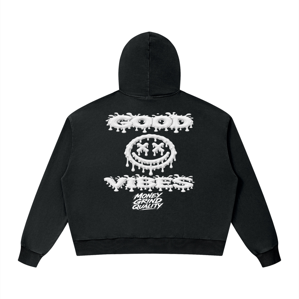 MGQ Unisex Mineral Wash Boxy Hoodie
