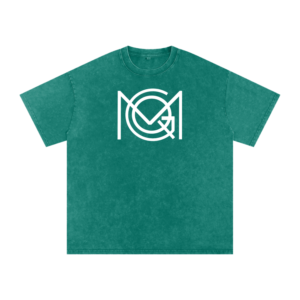 MGQ Acid Wash Oversize T-Shirt (Money Green)