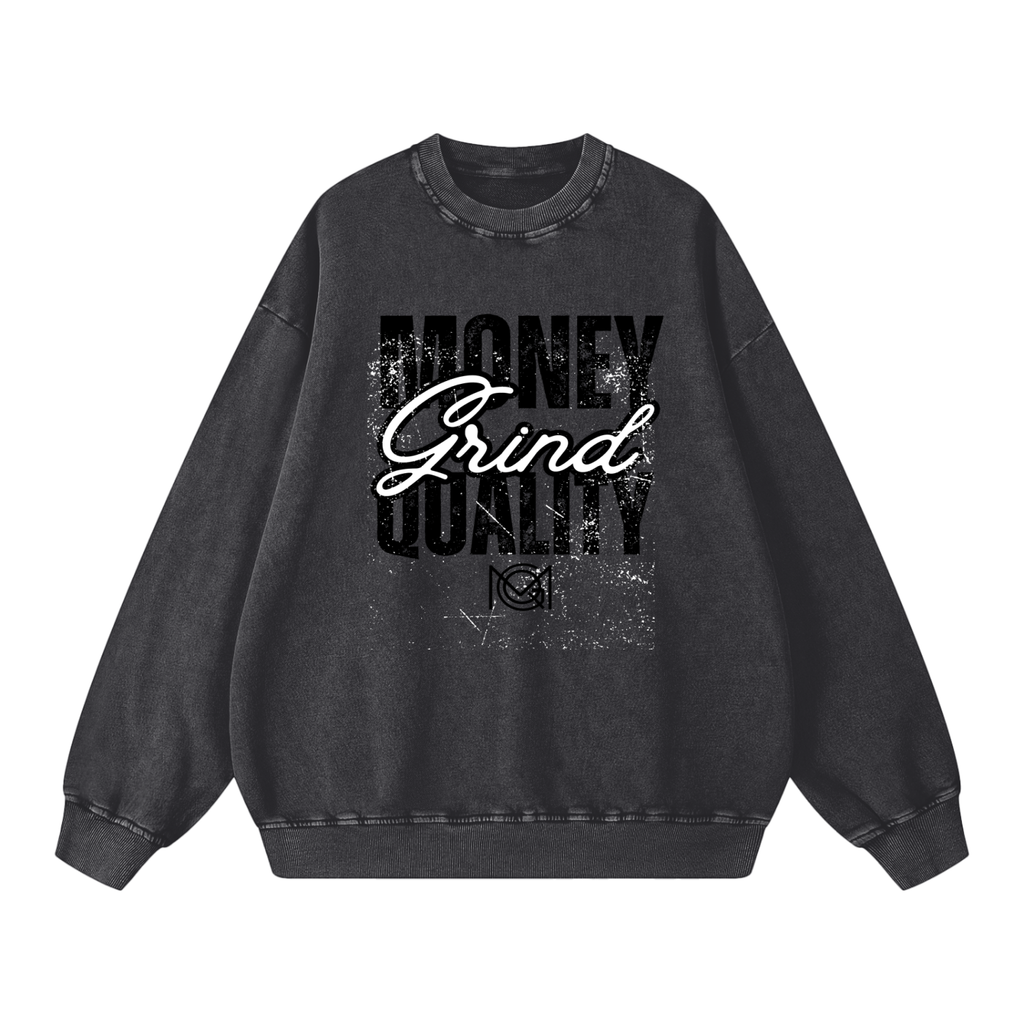 MGQ Acid Wash Oversize Sweatshirt - 360 GSM