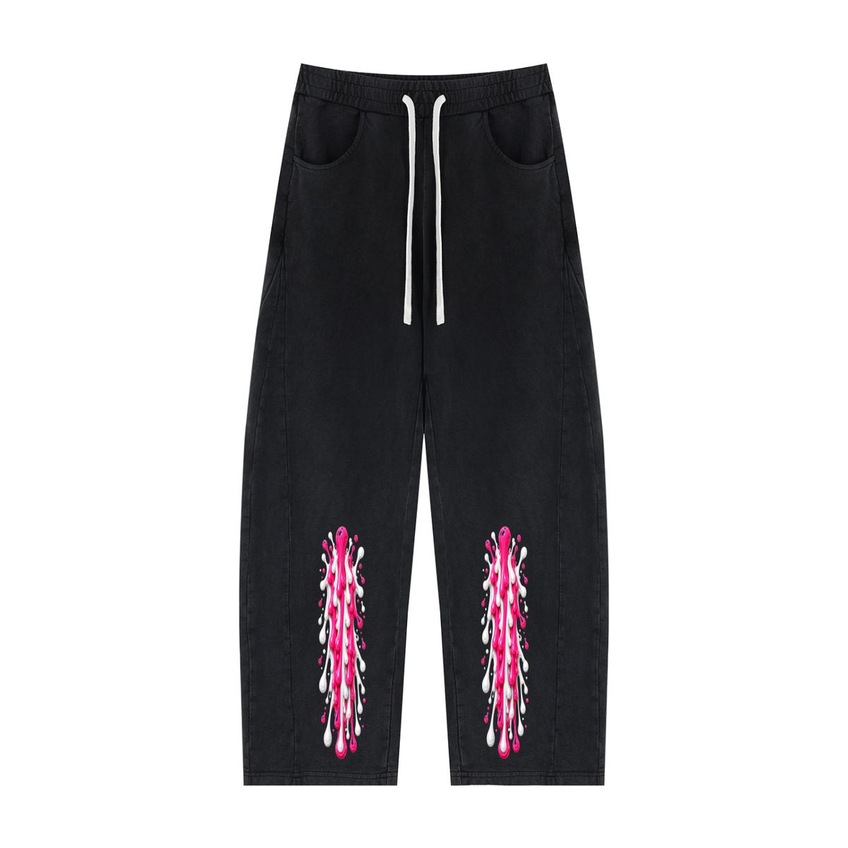 MGQ Unisex Mineral Wash Barrel Sweatpants