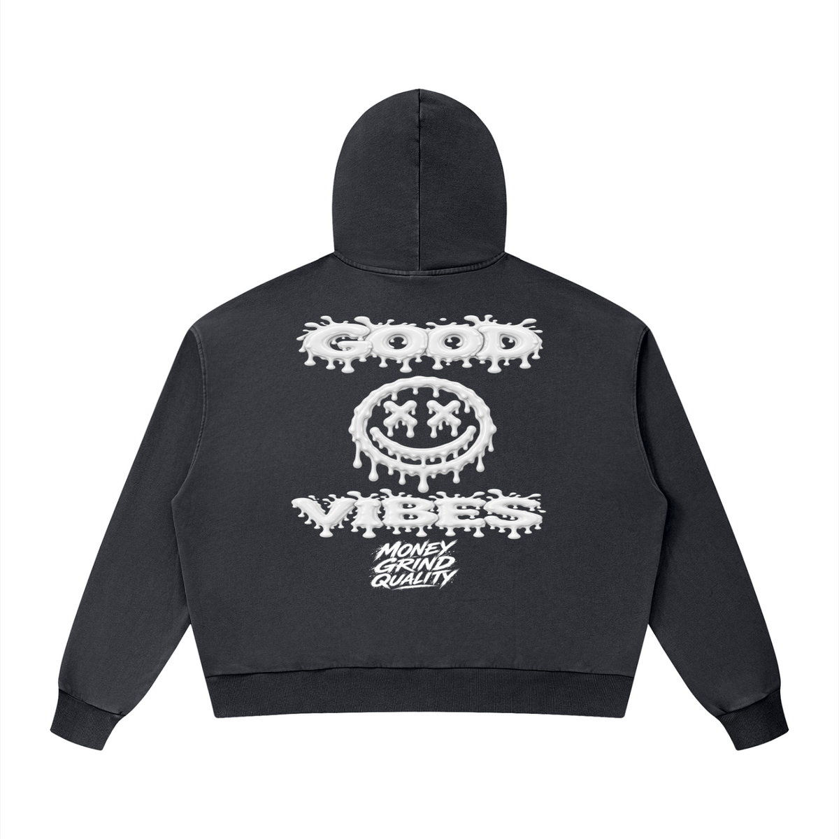 MGQ Unisex Mineral Wash Boxy Hoodie