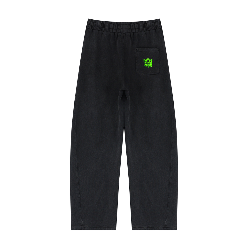 MGQ Unisex Mineral Wash Barrel Sweatpants