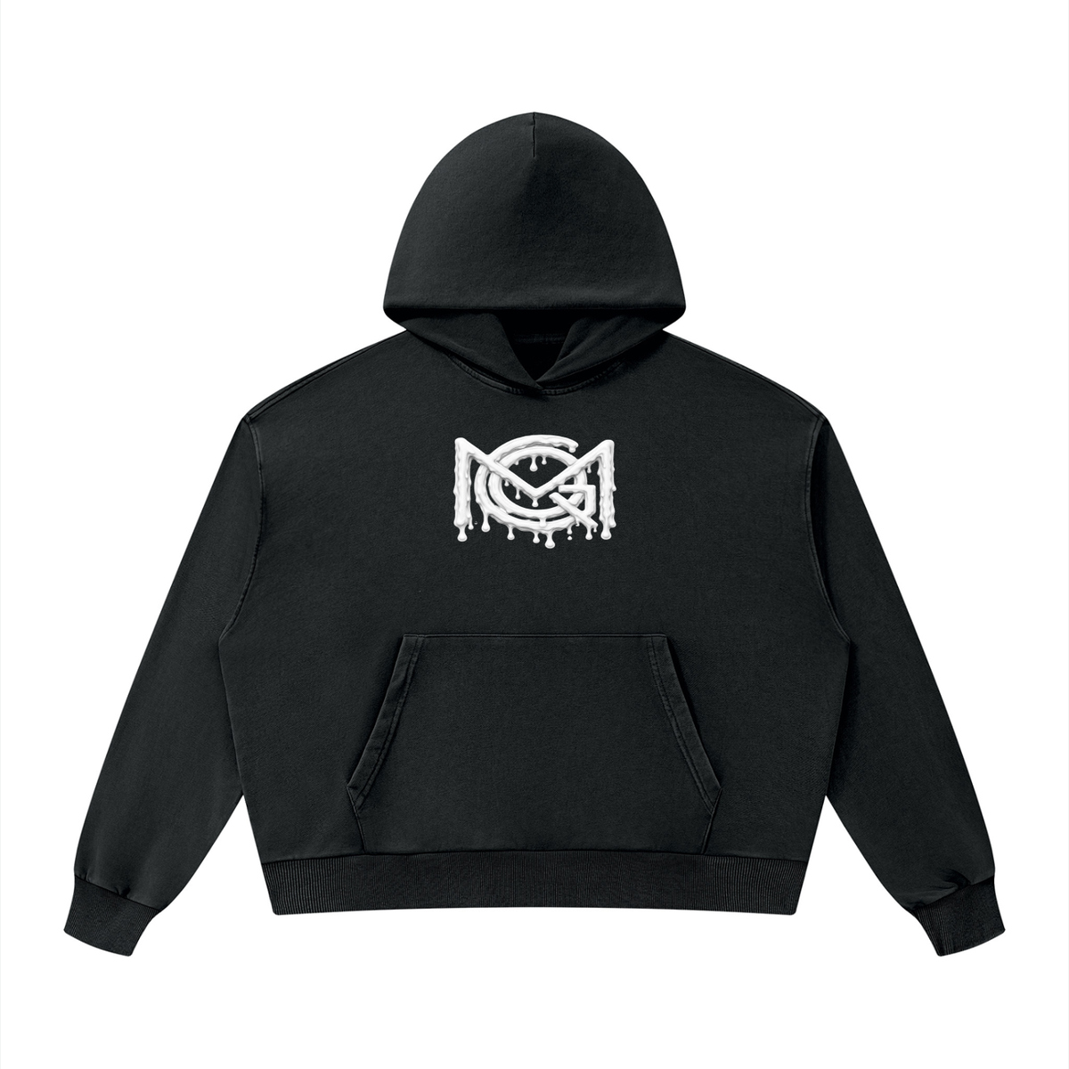 MGQ Unisex Mineral Wash Boxy Hoodie