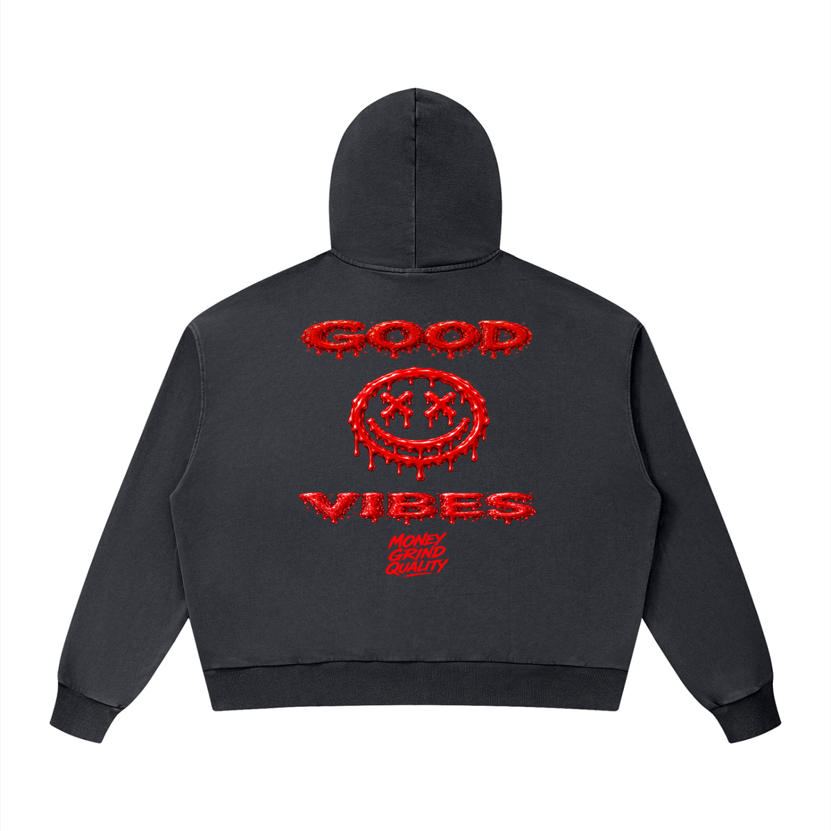 MGQ Unisex Mineral Wash Boxy Hoodie