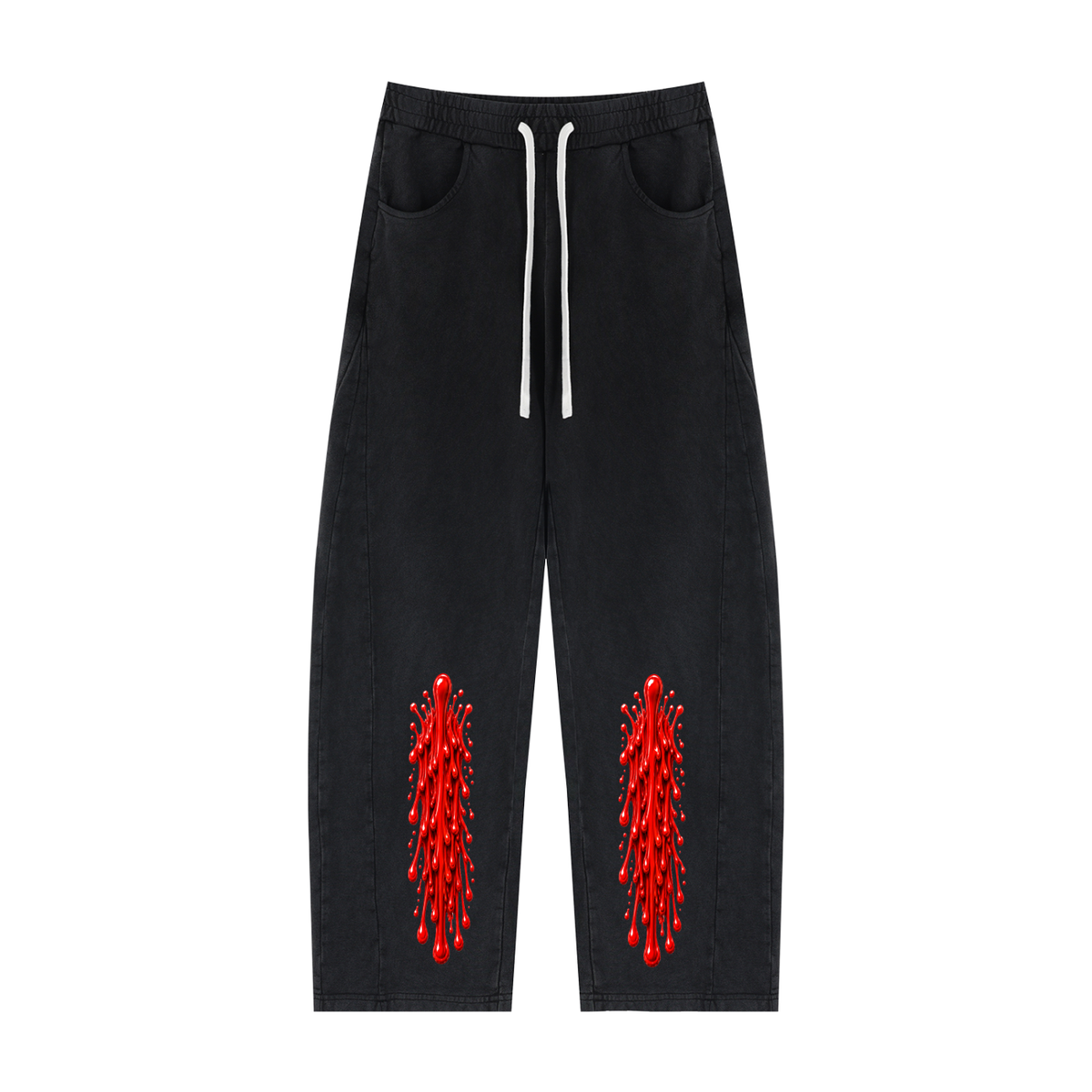 MGQ Unisex Mineral Wash Barrel Sweatpants