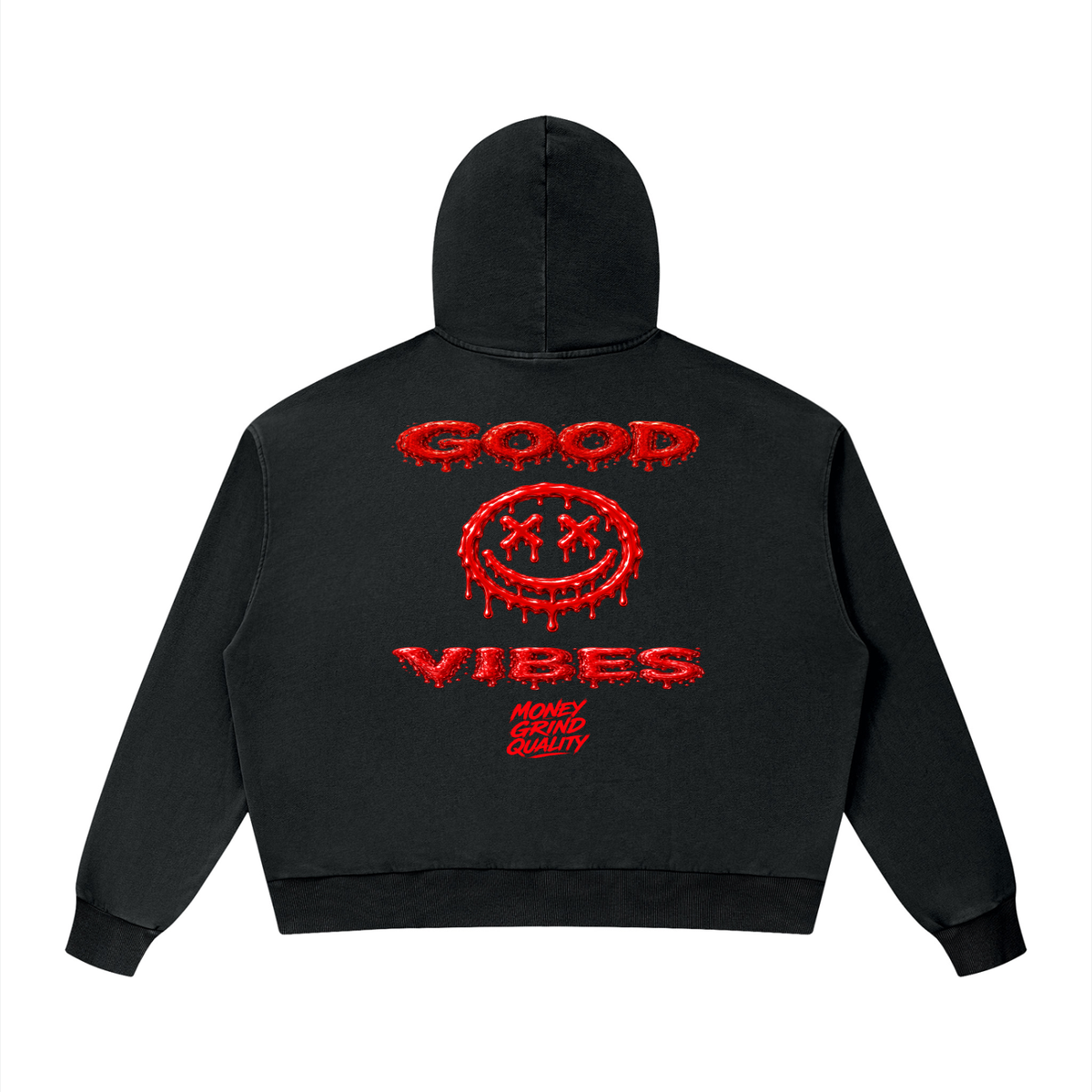 MGQ Unisex Mineral Wash Boxy Hoodie