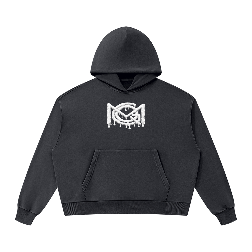 MGQ Unisex Mineral Wash Boxy Hoodie