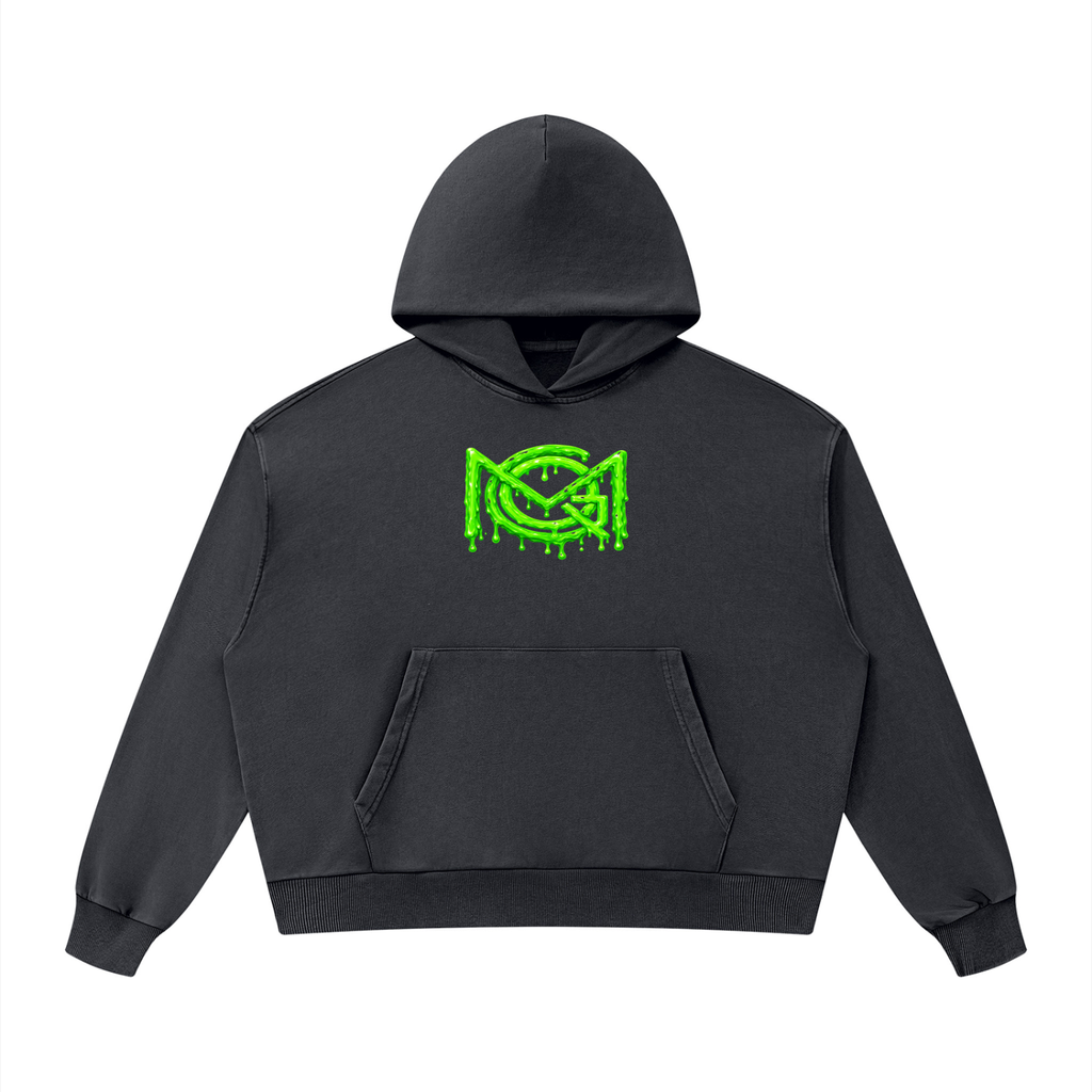 MGQ Unisex Mineral Wash Boxy Hoodie