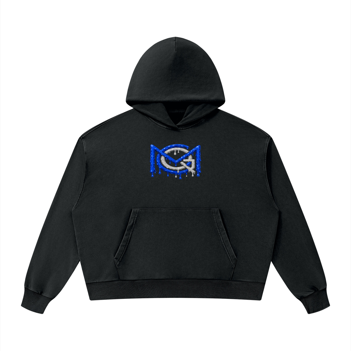 MGQ Unisex Mineral Wash Boxy Hoodie