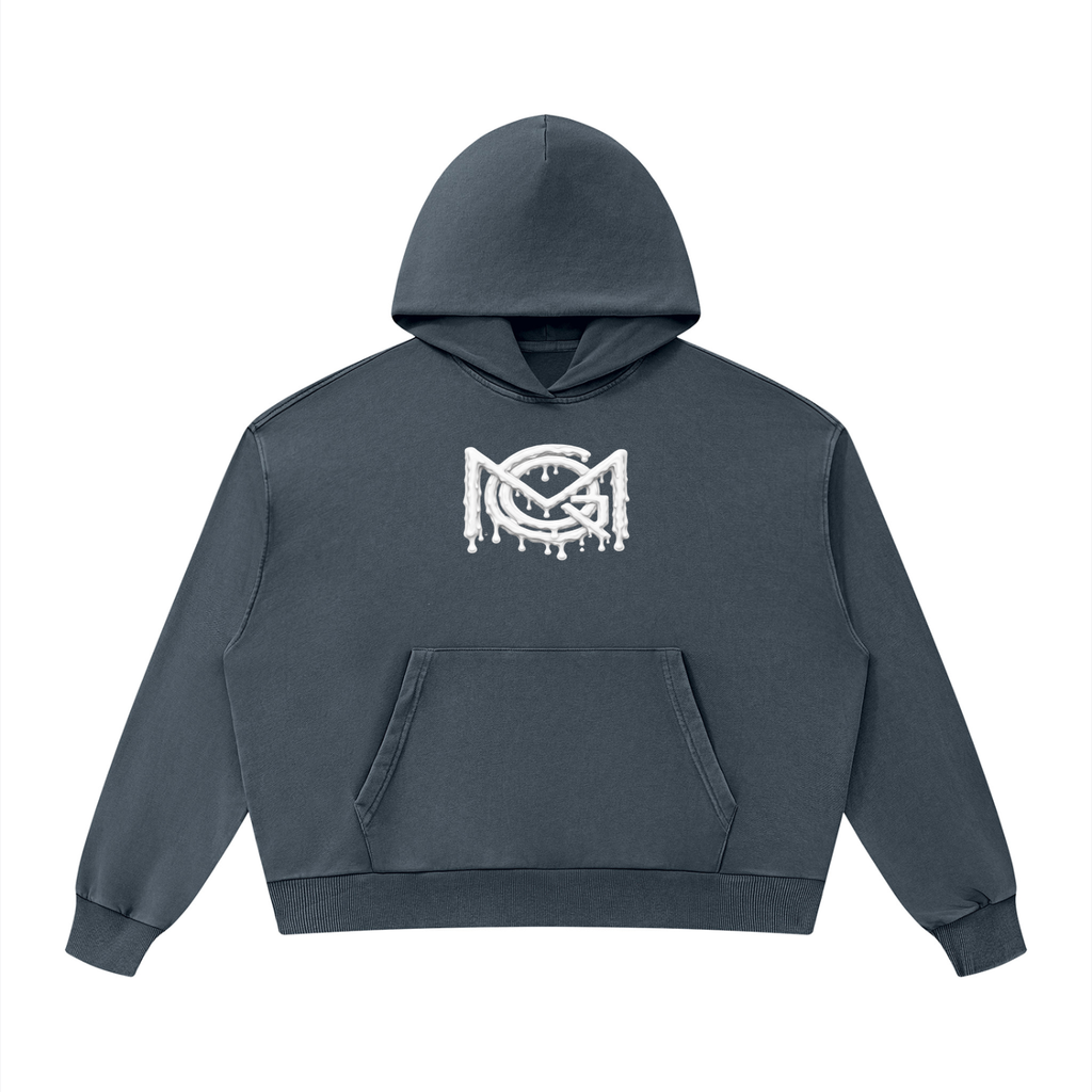 MGQ Unisex Mineral Wash Boxy Hoodie