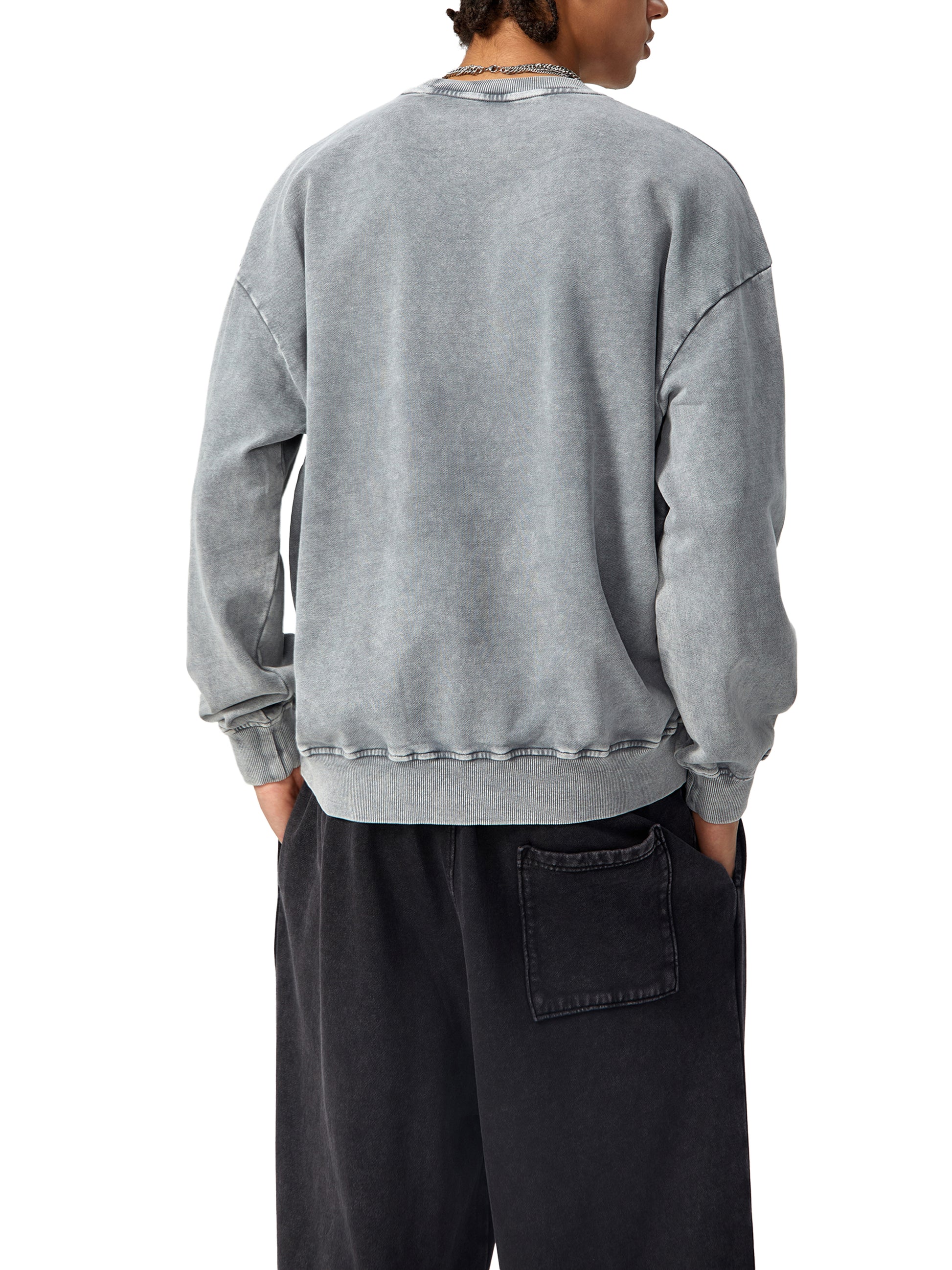 MGQ Acid Wash Oversize Sweatshirt - 360 GSM
